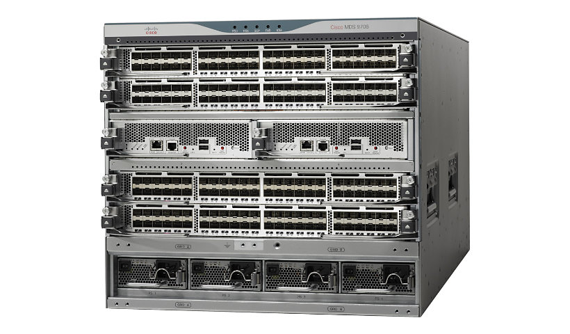Cisco MDS 9706 Multilayer Director - Base Config - switch - managed - rack-mountable - with 2 x Cisco MDS 9700 Series