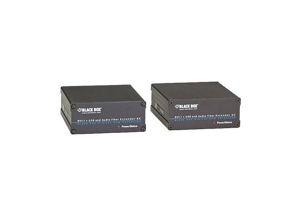 Black Box ServSwitch Fiber DVI-D + USB Extenders, DVI, VGA, and Audio - video/audio/USB extender