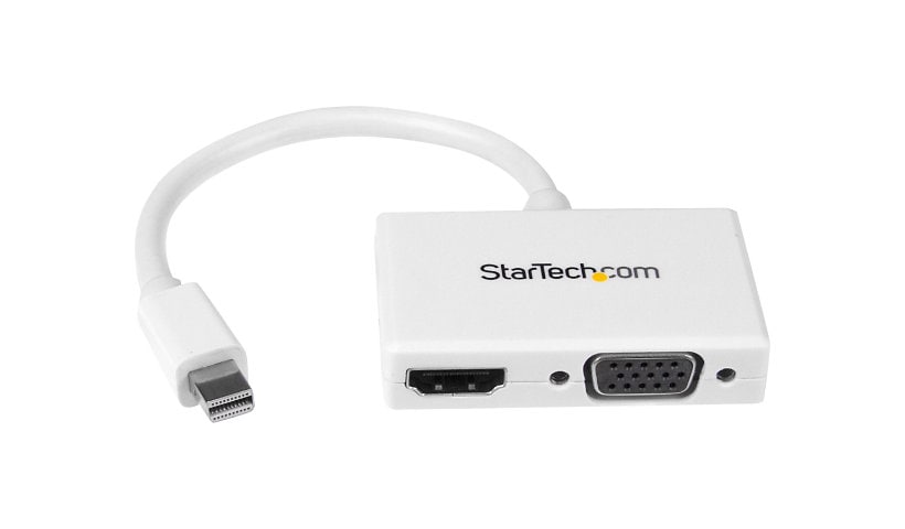 StarTech.com Travel A/V Adapter - 2-in-1 Mini DisplayPort to HDMI or VGA Converter - White