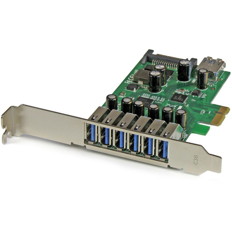 StarTech.com 7 Port PCI Express USB 3.0 Card - Standard and Low-Profile