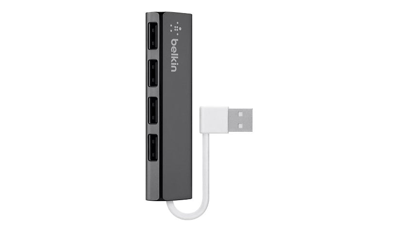 Belkin USB 2.0 4-Port Ultra Slim Travel Hub - Black
