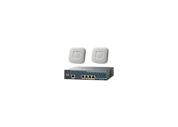 Cisco 2504 Wireless Controller - Mobility Express Bundle - network management device - with 2x Cisco Aironet 1700 Series