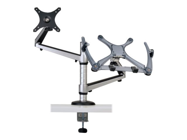 Tripp Lite Dual Display Laptop Mount Monitor Stand Swivel Tilt Clamp 13-27"