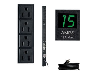 Tripp Lite PDU Metered 120V 15A 5-15R 8 Outlet 5-15P 24" Height 0URM