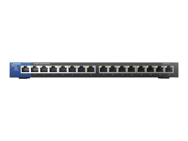 Linksys Business LGS116 - switch - 16 ports - unmanaged