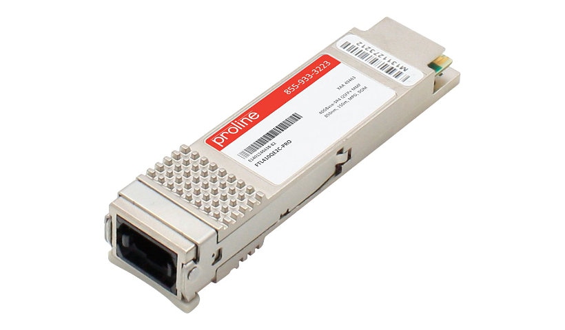 Proline Finisar FTL410QE2C Compatible QSFP+ TAA Compliant Transceiver - QSFP+ transceiver module - 40 Gigabit LAN