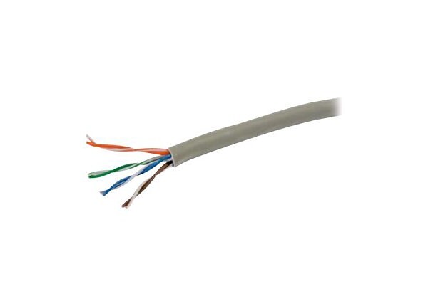 C2G 500ft Cat6 Bulk Ethernet Network Cable-Solid UTP-Riser CMR Gray TAA - bulk cable - 152 m - gray
