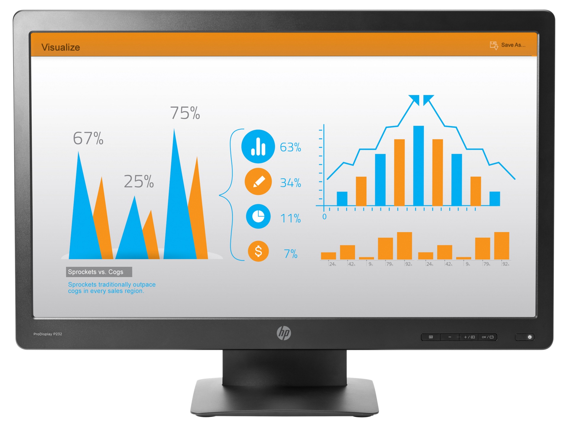 HP ProDisplay P232 23" LED-backlit LCD - Black