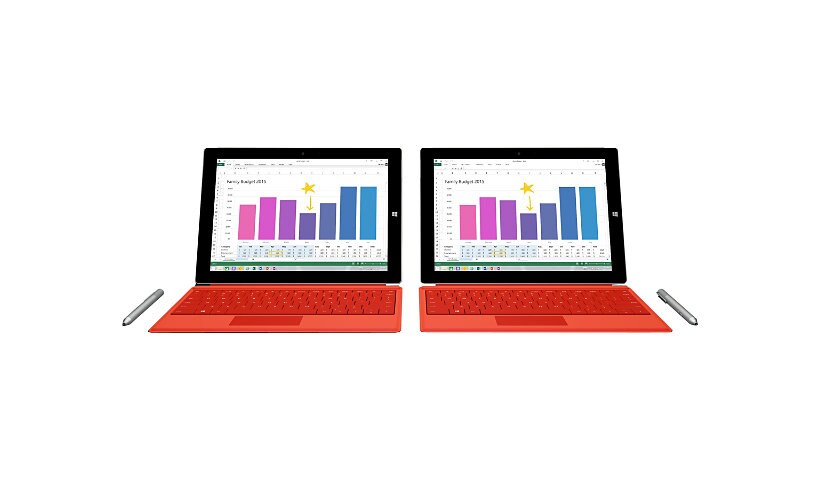 Microsoft Surface 3 Type Cover - keyboard - QWERTY - US - bright red