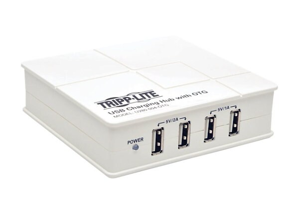 Tripp Lite 4-Port USB Charging Station with OTG Hub - 5V 6A / 30W USB Charger Output - power adapter
