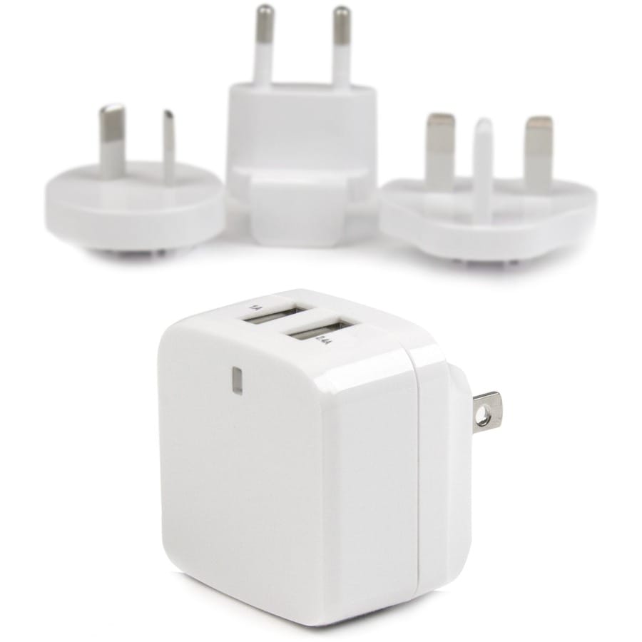 StarTech.com Dual Port USB Wall Charger 17W/3.4A – Travel Charger 110V/220V