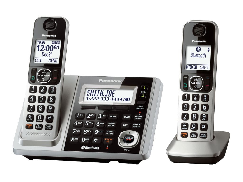 Panasonic KX-TGF372S - cordless phone - answering system with caller ID/call waiting + additional handset