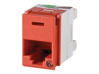 Ortronics Clarity 6 Rear Load Panel Jack - Red