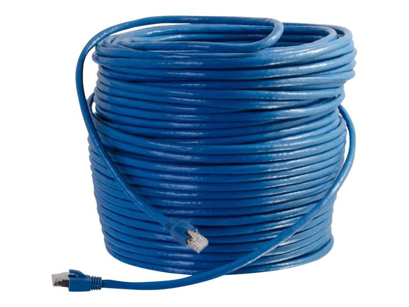 C2G 100ft Cat6 Snagless Solid Shielded Ethernet Cable - Cat6 Network Patch  Cable - Blue