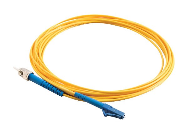 C2G 15m LC-ST 9/125 Simplex Single Mode OS2 Fiber Cable - Yellow - 50ft - patch cable - 15 m - yellow
