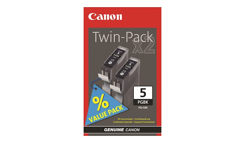 Canon PGI-5 Black Twin Pack - 2-pack - black - original - ink tank