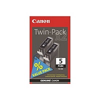 Canon PGI-5 Black Twin Pack - pack de 2 - noir - original - réservoir d'encre