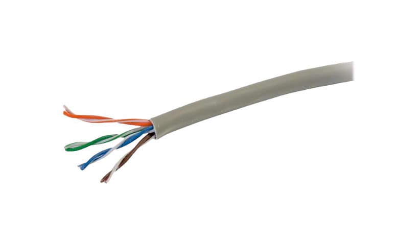 C2G 1000ft Cat6 Bulk Ethernet Network Cable-Solid UTP-Riser CMR Gray TAA -