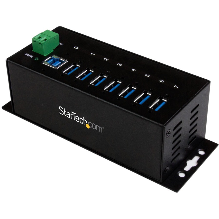 StarTech.com 7-Port USB 3.0 Hub - 5Gbps - Metal Industrial USB-A Hub with E