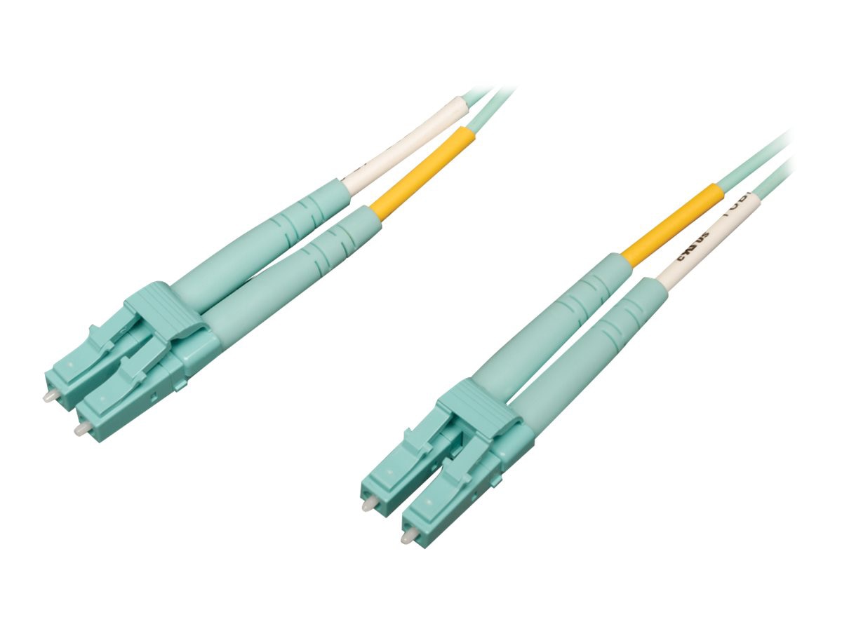 Eaton Tripp Lite Series 10Gb/40Gb/100Gb Duplex Multimode 50/125 OM4 LSZH Fiber Patch Cable (LC/LC), Aqua, 2M (6.6 ft.) -