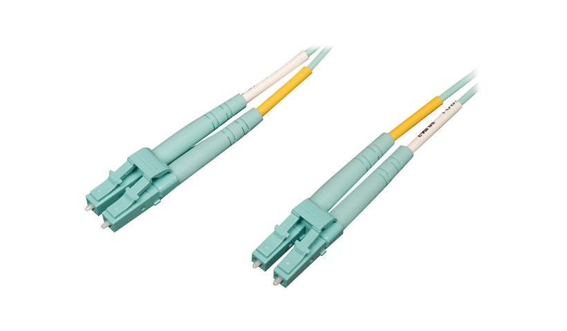 Eaton Tripp Lite Series 10Gb/40Gb/100Gb Duplex Multimode 50/125 OM4 LSZH Fiber Patch Cable (LC/LC), Aqua, 2M (6.6 ft.) -