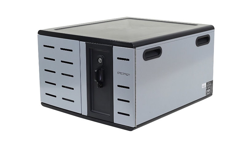 Ergotron Zip12 Charging Desktop Cabinet meuble de rangement - pour 12 tablettes / notebooks - noir, argent