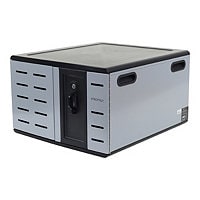 Ergotron Zip12 Charging Desktop Cabinet meuble de rangement - pour 12 tablettes / notebooks - noir, argent
