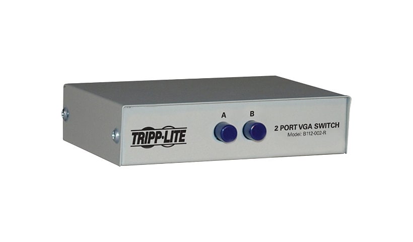 Tripp Lite 2-Port Manual VGA/SVGA Video Switch 3x HD15F Metal - video splitter/switch