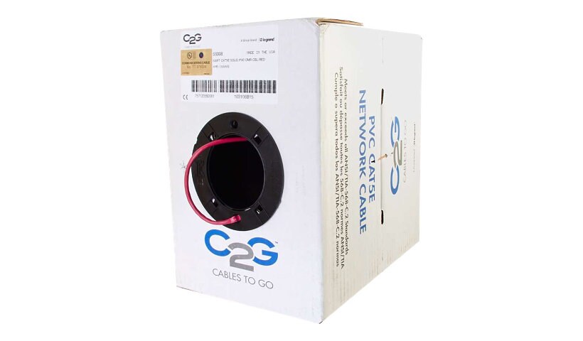 C2G bulk cable - 1000 ft - red