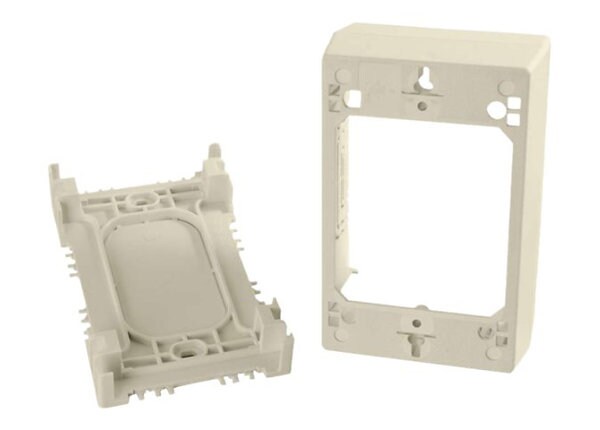 C2G Wiremold Uniduct Single Gang Deep Junction Box - Ivory - cable raceway junction box