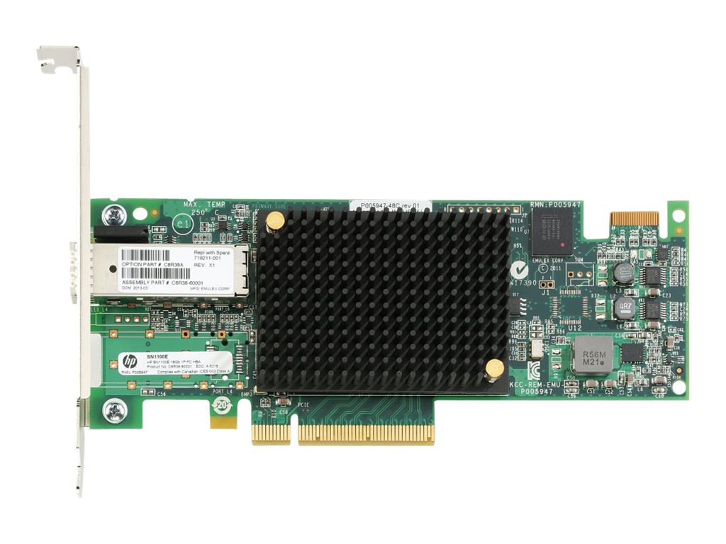 HPE StoreFabric SN1100E - host bus adapter - PCIe 3.0 x8 - 16Gb Fibre Chann