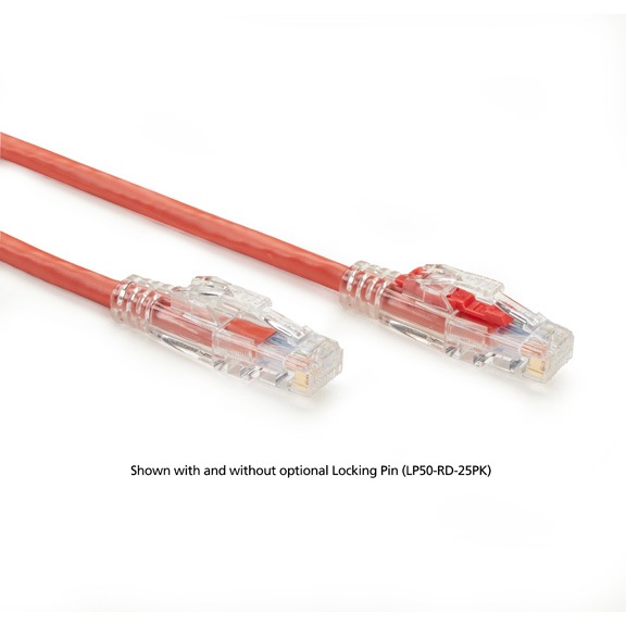 BLACK BOX 7FT CAT6 UTP LOCKABLE RED
