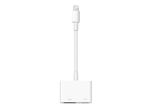 gispende tredobbelt Udelade Apple Lightning Digital AV Adapter - Lightning to HDMI adapter - HDMI /  Lightning - MD826AM/A - Audio & Video Cables - CDW.com