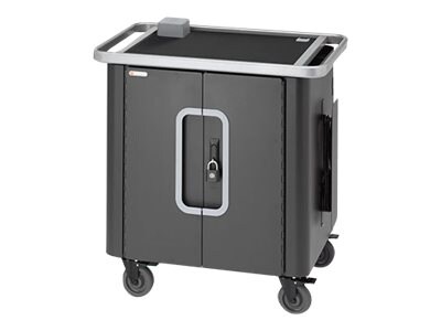 Bretford PowerSync+ Charging Cart 40 - cart - for 40 tablets - graphite, aluminum powder