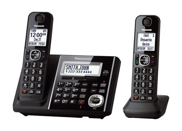 Panasonic KX-TGF342B - cordless phone - answering system with caller ID/call waiting + additional handset