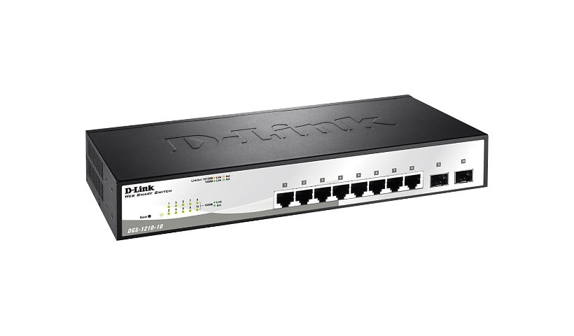 D-Link Smart+ DGS-1210-10 - switch - 8 ports - managed - rack-mountable