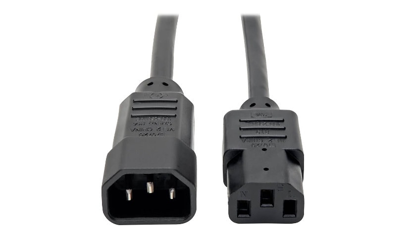 Tripp Lite Computer Power Extension Cord Adapter 10A 18 AWG C14 to C13 15'