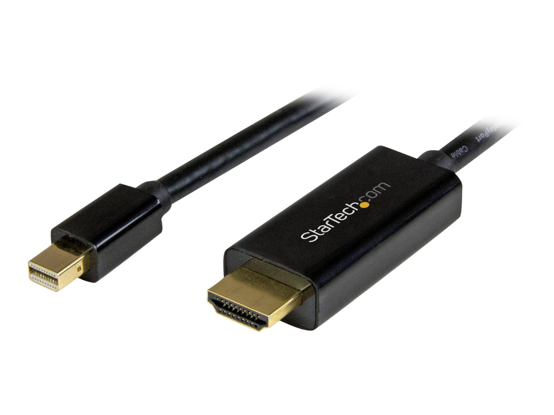 StarTech.com 6ft (2m) Mini DisplayPort to HDMI Cable, 4K 30Hz Video, Mini DP to HDMI Adapter/Converter Cable, mDP to