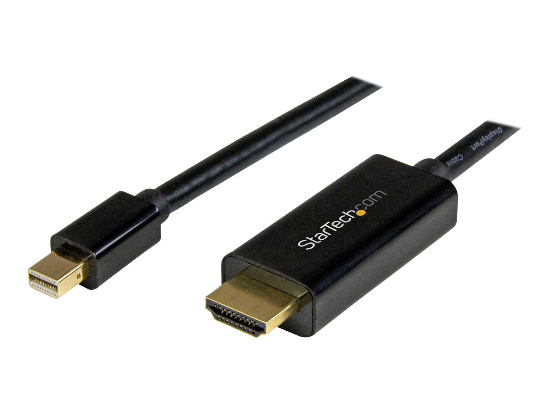 StarTech.com 3ft (1m) Mini DisplayPort to HDMI Cable, 4K 30Hz Video, Mini DP to HDMI Adapter/Converter Cable, mDP to