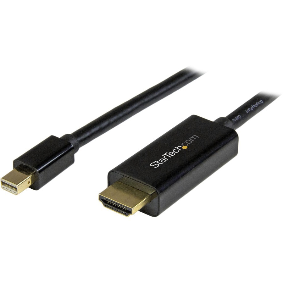 StarTech.com 3ft (1m) Mini DisplayPort to HDMI Cable, 4K 30Hz Video, Mini DP to HDMI Adapter/Converter Cable, mDP to