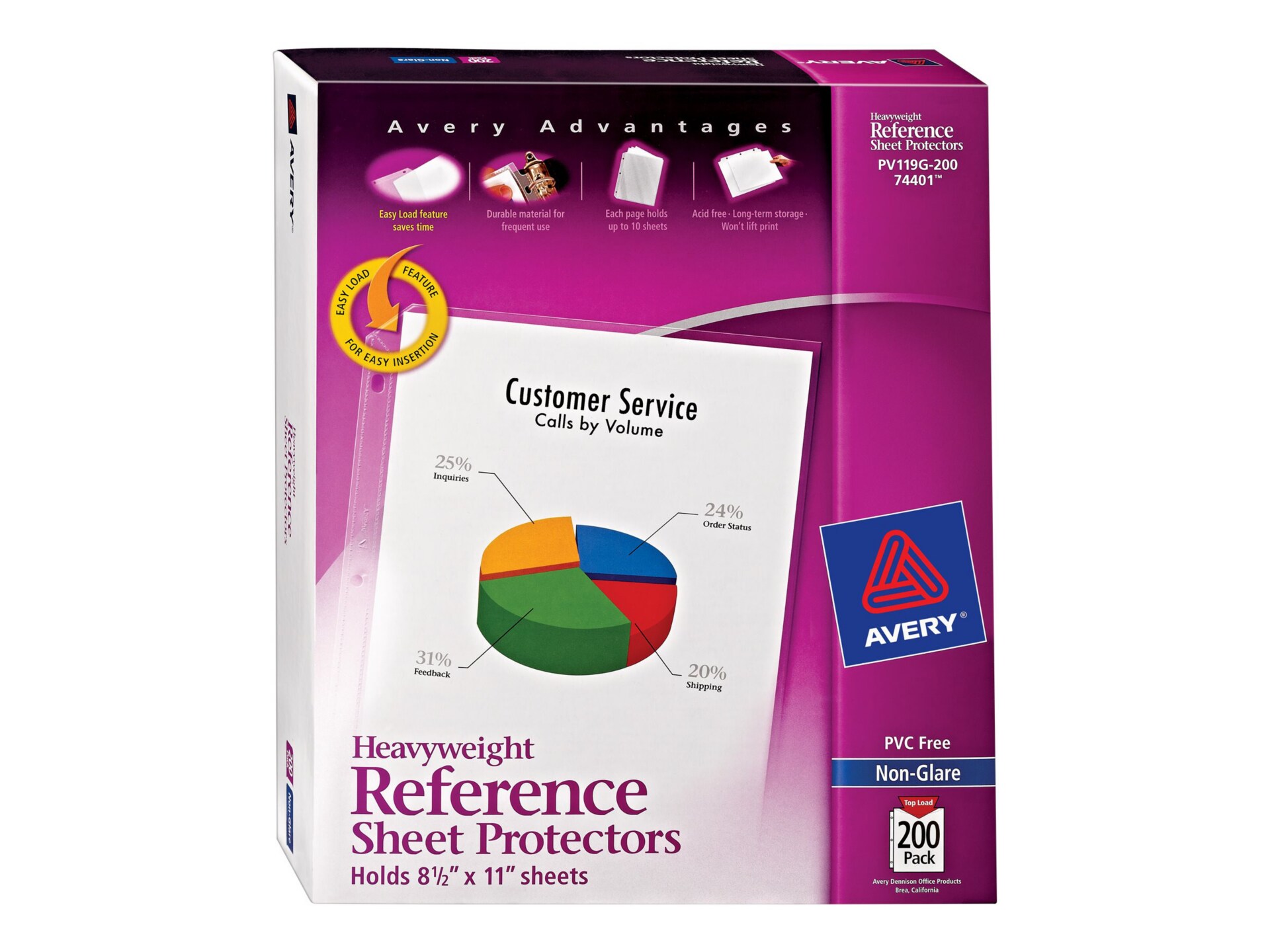 Avery Heavy Weight - sheet protector - for Letter - capacity: 10 sheets (pa