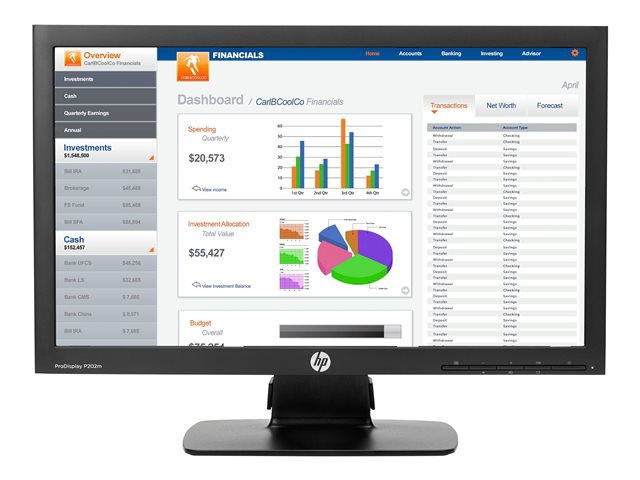 HP ProDisplay P202m - LED monitor - 20"