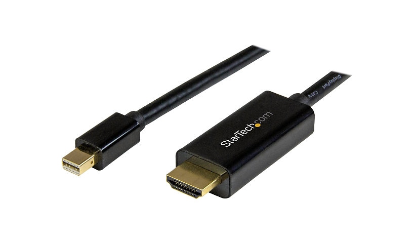 StarTech.com 3ft 1m Mini DisplayPort to HDMI Cable - 4K 30Hz Mini DP to HDMI Adapter Cable - mDP 1.2