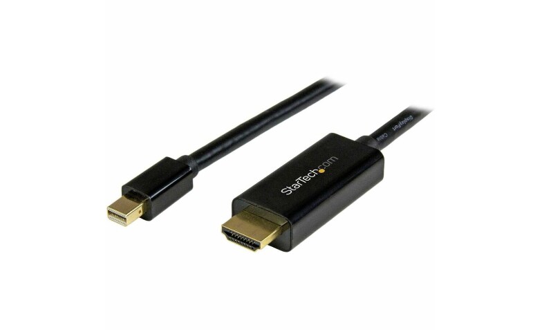 onn. 6' Display Port to HDMI Male Connector Cable, Black 