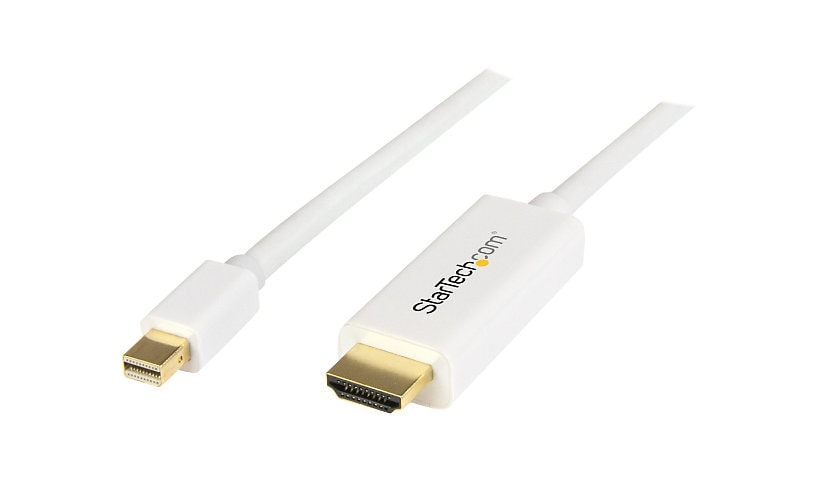 StarTech.com 6ft 2m Mini DisplayPort to HDMI Cable - 4K 30Hz Mini DP to HDMI Adapter Cable - mDP 1.2
