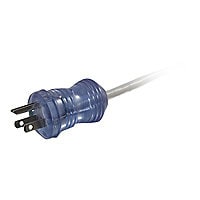 C2G 15ft 16 AWG Hospital Grade Power Cord (NEMA 5-15P to IEC320C13R) - Gray with Clear Connectors - power cable - IEC