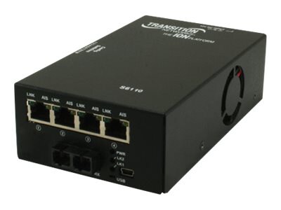Transition S6110 Series 4xT1/E1/J1 Copper to Fiber Network Interface Device - short-haul modem