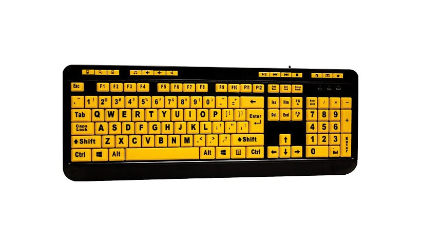 Adesso Luminous AKB-132UY - keyboard - black, yellow