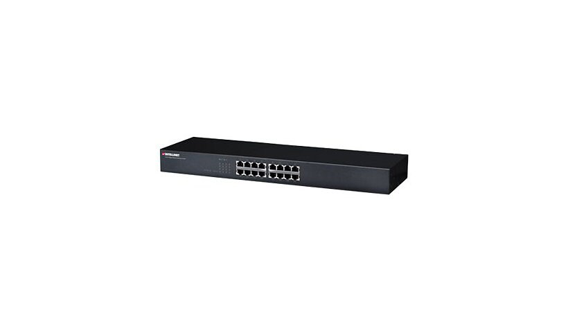 Intellinet 16-Port Gigabit Ethernet Switch, 16-Port RJ45 10/100/1000 Mbps,