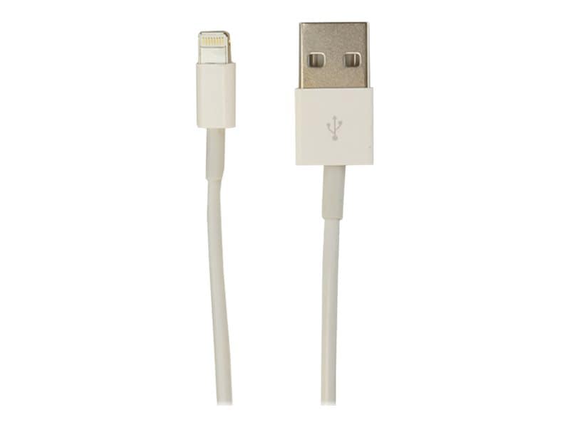 VisionTek Lightning to USB .25 Meter Cable White (M/M)